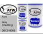 Preview: Ford, Gray (Cladding), DBC918989: 500ml Lackdose + 500ml Klarlack + 250ml Härter - Set, von ATW Autoteile West.